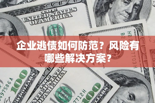 北京企业逃债如何防范？风险有哪些解决方案？
