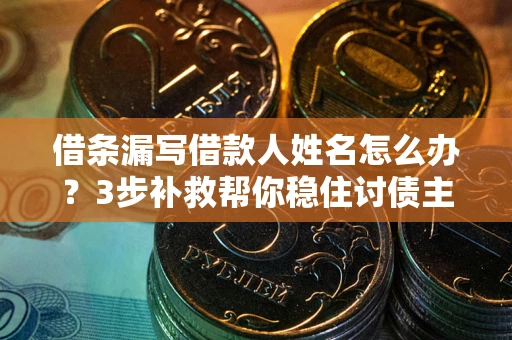 北京借条漏写借款人姓名怎么办？3步补救帮你稳住讨债主动权