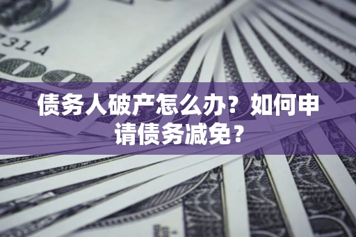 北京债务人破产怎么办？如何申请债务减免？