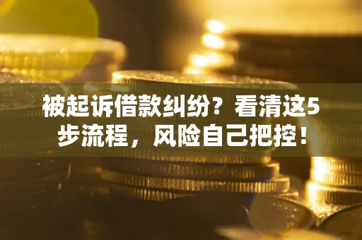 北京被起诉借款纠纷？看清这5步流程，风险自己把控！
