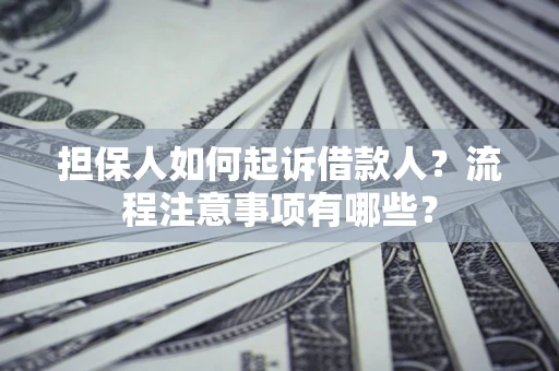 北京担保人如何起诉借款人？流程注意事项有哪些？